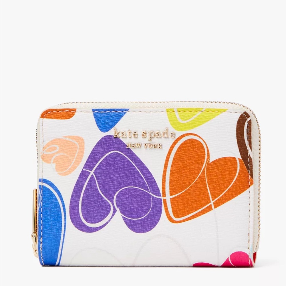 Kate Spade rainbow hearts Card Case